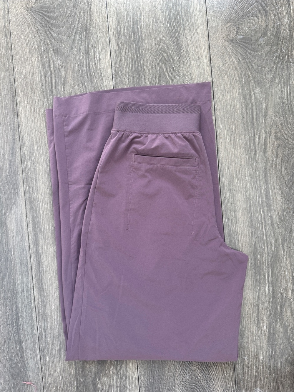 Athleta Brooklyn Wide-Leg High-Rise trouser style relaxed Pants in Mauve - Picture 4 of 4
